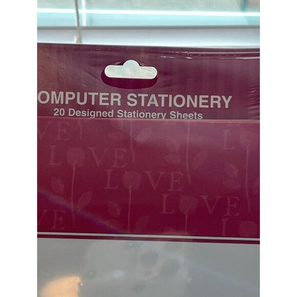 Vintage 2002 Love Themed Computer Stationery 20 Sheets Ink-Jet Laser-Printer NEW - Picture 3 of 5